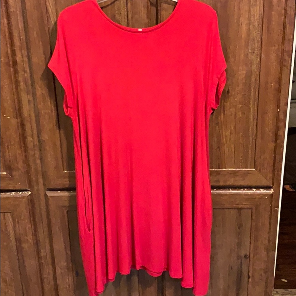 Red tshirt dress
